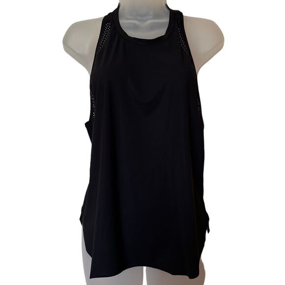 Lululemon Seamless Razor Back Black Flowy Fitted Tank Top Workout Shirt - Picture 1 of 8